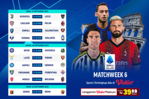Jadwal Serie A matchweek 6