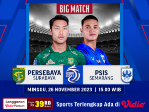 Jadwal link streaming Persebaya vs PSIS, Minggu (26/11/2023), pukul 15.00 WIB. BRI Liga 1 23/24
