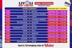 Jadwal dan Link Streaming Livoli Divisi Utama 2023 Pekan ini di Vidio