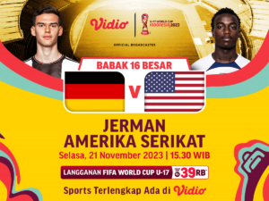 Jadwal dan link streaming Jerman vs USA, Selasa (21/11/2023). Piala Dunia U-17 2023