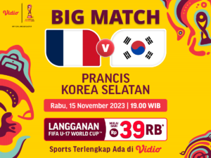 Jadwal link streaming Prancis vs Korea Selatan, Piala Dunia U-17 2023 di Vidio