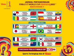 Jadwal Piala Dunia U-17 2023 Indonesia Matchweek 1