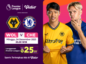 Link streaming Wolves vs Chelsea, Minggu (24/12/2023) di Vidio