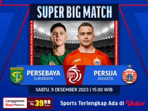 Jadwal dan link streaming Persebaya vs Persija, Sabtu (9/12/2023) BRI Liga 1. Saksikan di Vidio!