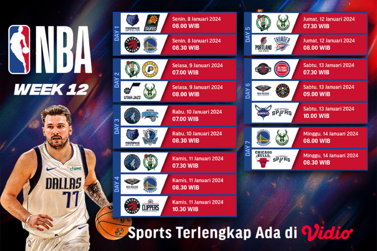 Nonton NBA Pekan-12 2023/2024 di Vidio