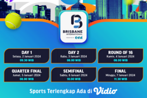 Jadwal dan link streaming WTA 500 Brisbane International Australia, 2-7 Januari 2024