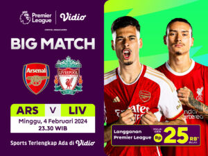 Link streaming Arsenal vs Liverpool