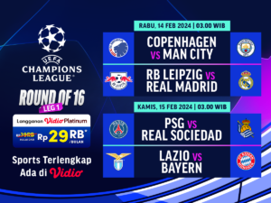 Jadwal UCL Babaj 16 Besar