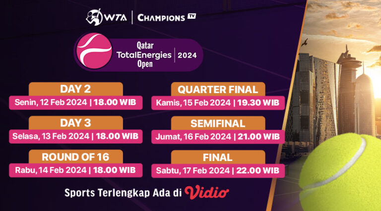 Nonton Tenis WTA 1000 Qatar TotalEnergies Open 2024