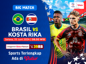 Brasil vs Kosta Rika, Copa America 2024, Selasa (25/6/2024).