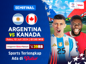 Jadwal semifinal Copa America 2024, Argentina vs Kanada di Vidio
