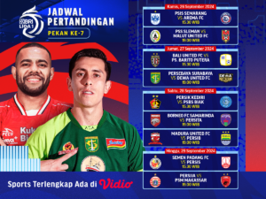 Jadwal Pertandingan BRI Liga 1 Matchweek 7