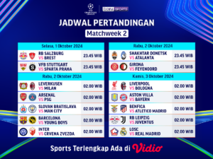 liga champions matchweek 2