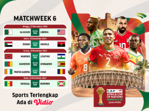 Jadwal dan link live streaming AFCON 2025 Qualifiers matchweek 6