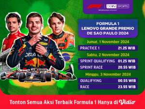 jadwal dan live streaming F1 Sao Paulo 2024