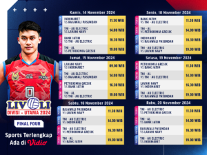Jadwal live streaming Livoli Divisi Utama Final Four