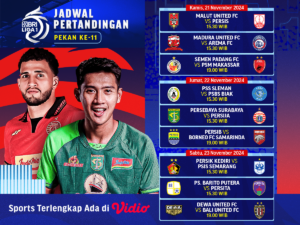 Jadwal dan link siaran langsung BRI Liga 1 Matchweek 11