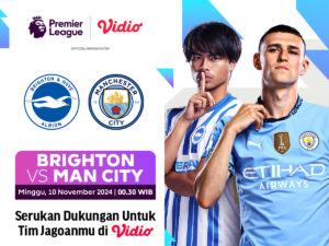 Link siaran langsung Brighton vs Manchester City
