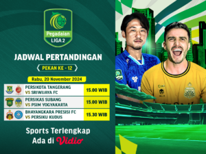 Jadwal dan link live streaming Pegadaian Liga 2 matchweek 12