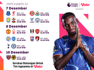 jadwal dan siaran langsung liga inggris matchweek 15 duel seru pekan ini