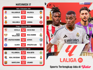 jadwal dan live streaming liga spanyol matchweek 17