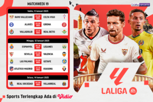 jadwal siaran langsung liga spanyol matchweek 19