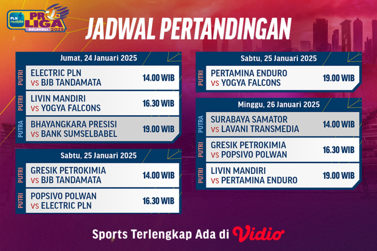 jadwal live streaming proliga 2025 pekan 4