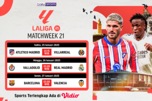 jadwal siaran langsung liga spanyol matchweek 21