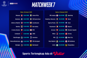 jadwal live streaming liga champions matchweek 7