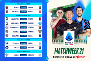 jadwal siaran langsung liga italia matchweek 21