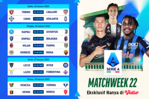 jadwal siaran langsung liga italia matchweek 22