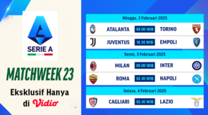 jadwal siaran langsung liga italia matchweek 23