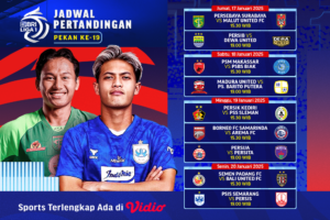 jadwal siaran langsung bri liga 1 pekan 19