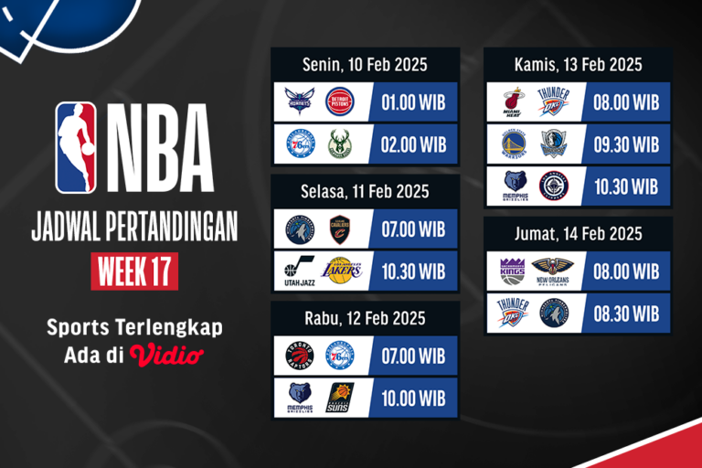jadwal live streaming nba season week 17