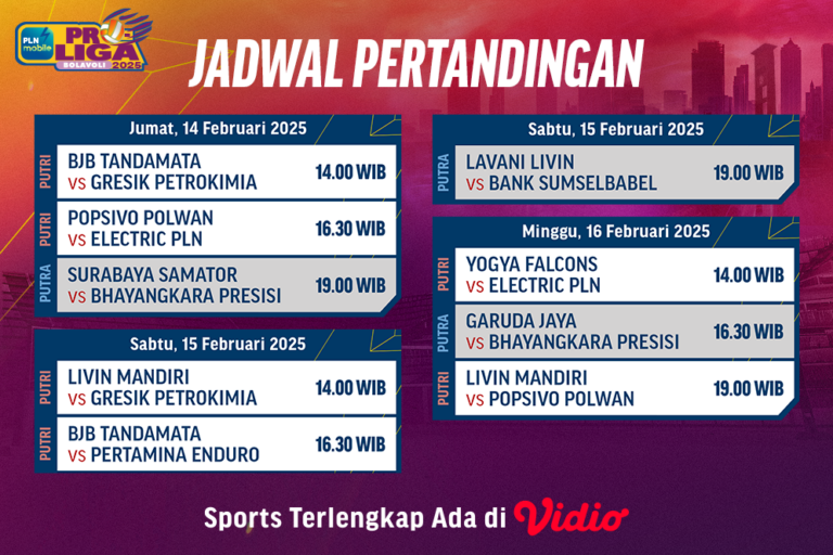 jadwal live streaming proliga 2025 pekan 6
