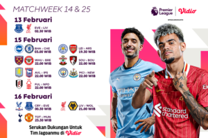 jadwal siaran langsung liga inggris matchweek 25