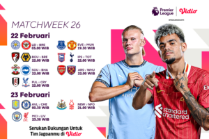 jadwal siaran langsung liga inggris matchweek 26