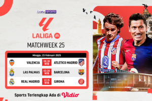 jadwal siaran langsung liga spanyol matchweek 25