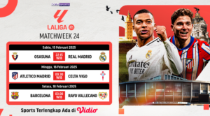 jadwal siaran langsung liga spanyol matchweek 24