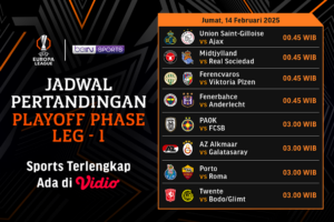 jadwal live streaming playoff europa league pekan ini