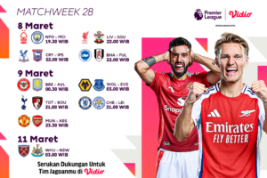 jadwal siaran langsung liga inggris matchweek 28