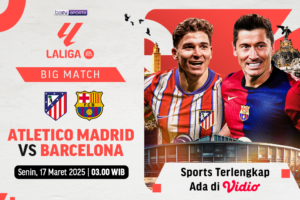 siaran langsung atletico madrid vs barcelona liga spanyol