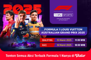 jadwal live streaming Formula 1 Louis Vuitton Australian Grand Prix 2025