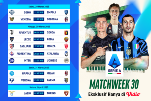 jadwal siaran langsung liga italia matchweek 30