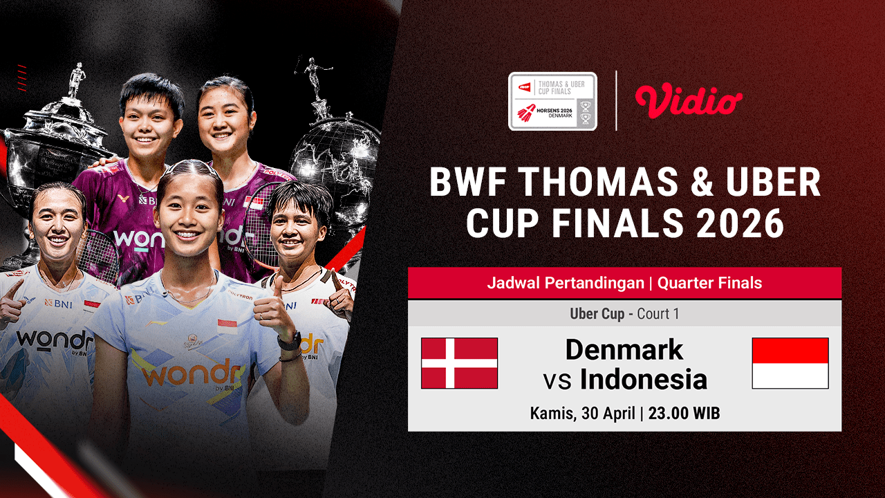Tempat Menonton Perempat Final Uber Cup 2026: Denmark vs Indonesia, Malam Ini!