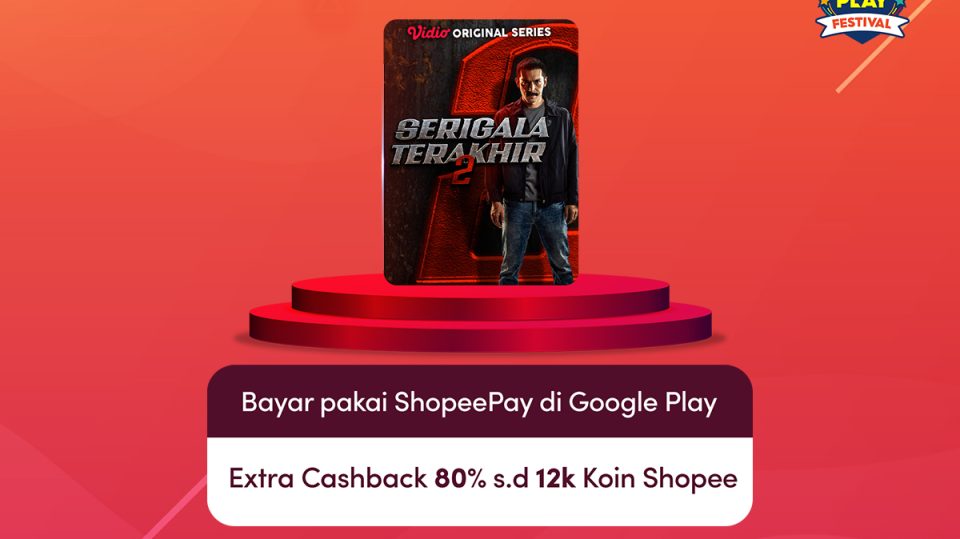 Langganan Vidio di Google Play, Bayar Pakai Shopee dapat Cashback