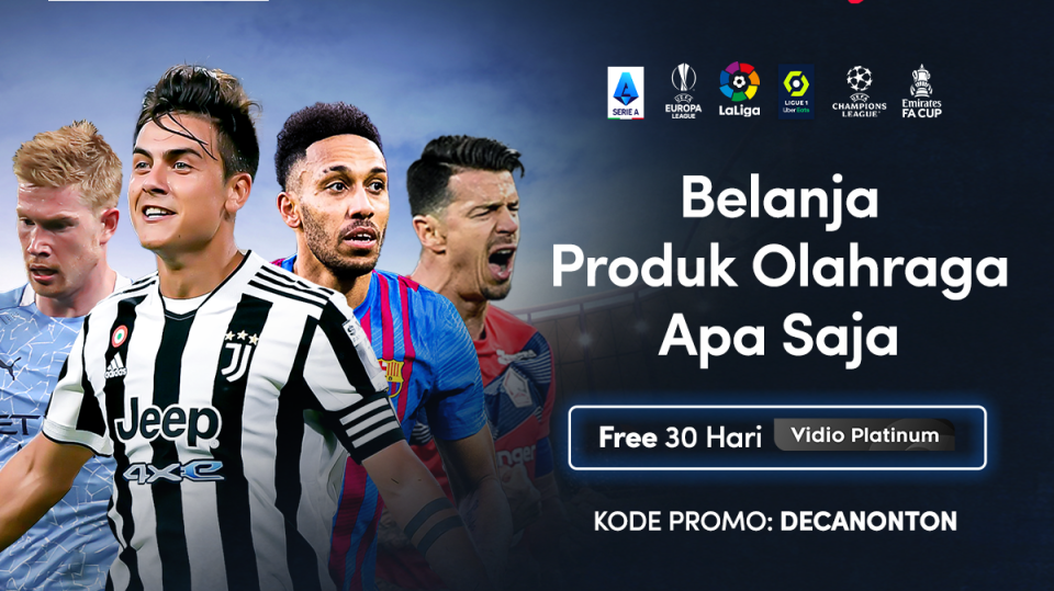 1 Bulan Vidio Platinum Gratis Hanya dengan Belanja 350 Ribu di Decathlon