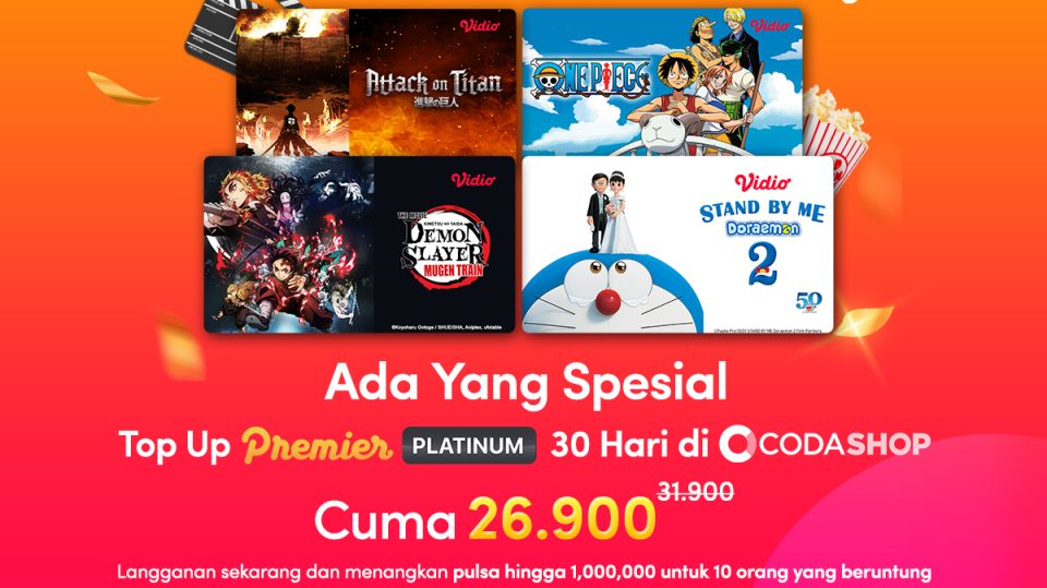Promo Codashop, Dapat Diskon Vidio Premier & Pulsa Hingga 1 Juta!