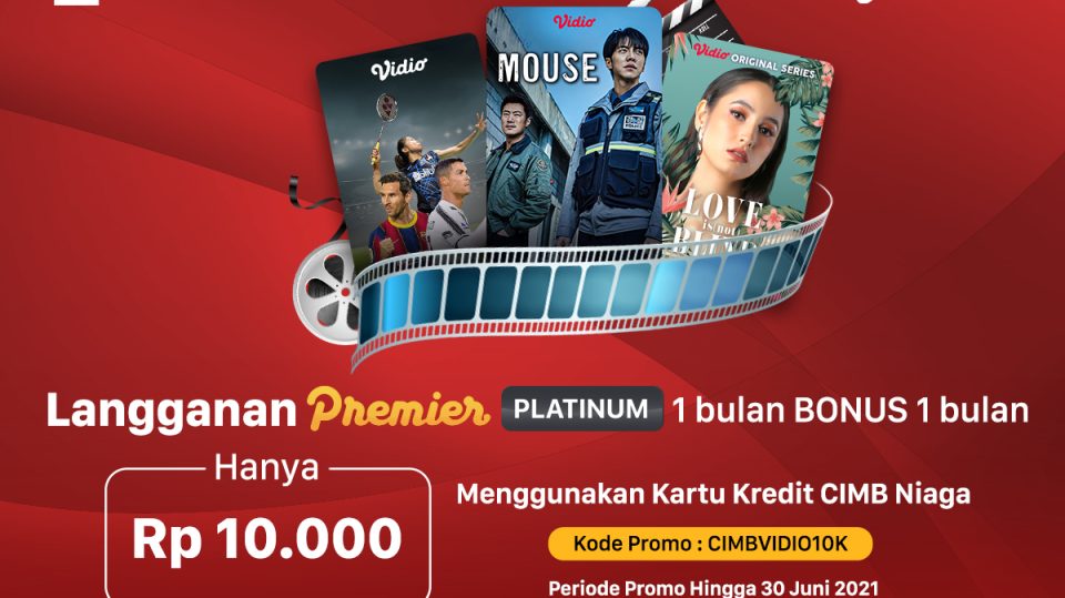 Promo Double Cuan CIMB Niaga, Vidio Premier Rp 10 Ribu!