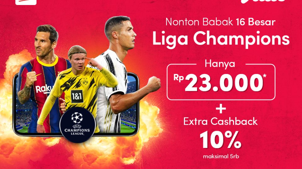 Langganan Premier 30 Hari Extra Cashback Pakai LinkAja untuk nonton Liga Champions!